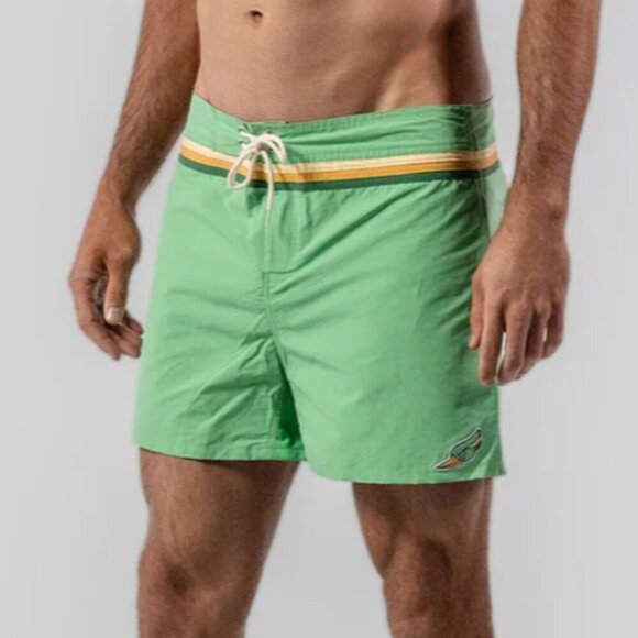 SWAM x Woodpecker Light Green Swim Shorts NWT - Picture 2 of 13
